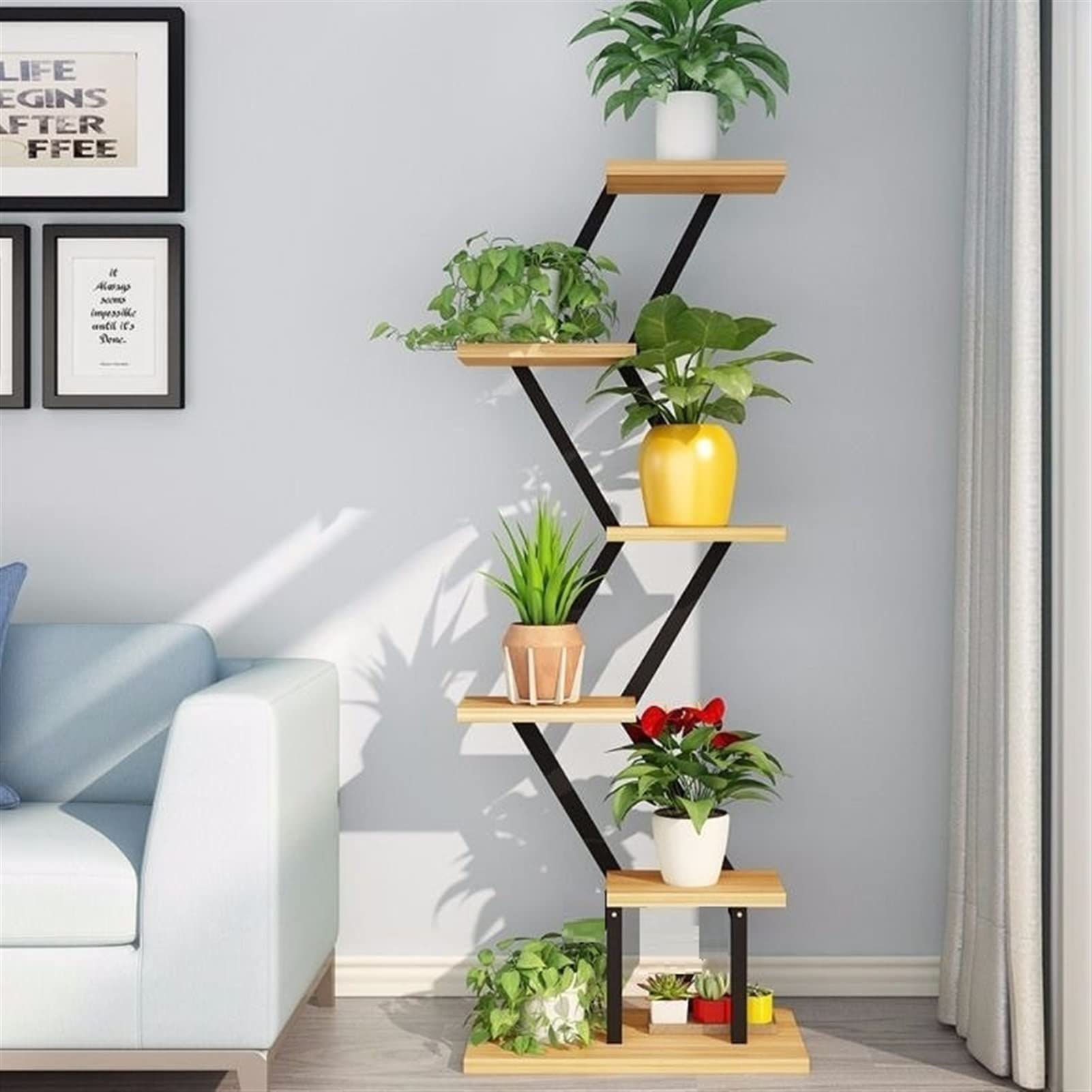 Support de fleurs en fer forgé pour chambre à coucher, dortoir, pot de fleurs, support multicouche pour plantes