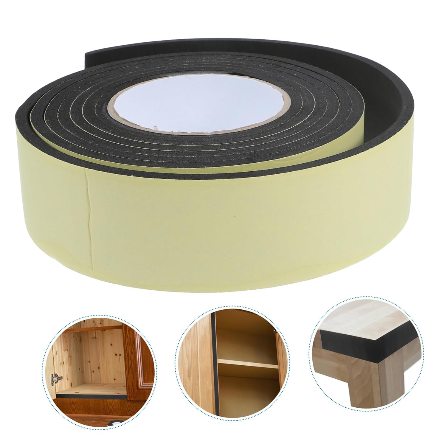 Foam Weather Stripping Door Insulation Tape Strong Adhesive Sealing Foam for Windows and Doors Thick Black Wide Long Versatile Application for