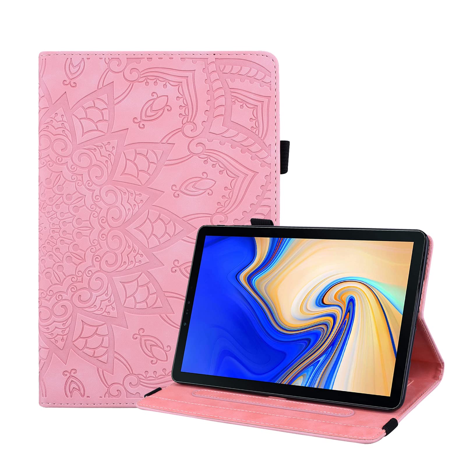 YBFJCE Case for Samsung Galaxy Tab S4 10.5", Slim Stand Shell Protective Case with Pencil Holder, Premium PU Leather Folio Cover for Samsung Galaxy