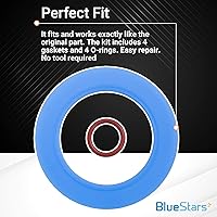 Vista 6 de BlueStars Paquete de 2 sellos de válvula de descarga 7301111-0070A - Compatible con inodoros American Standard y Eljer - Sello de válvula