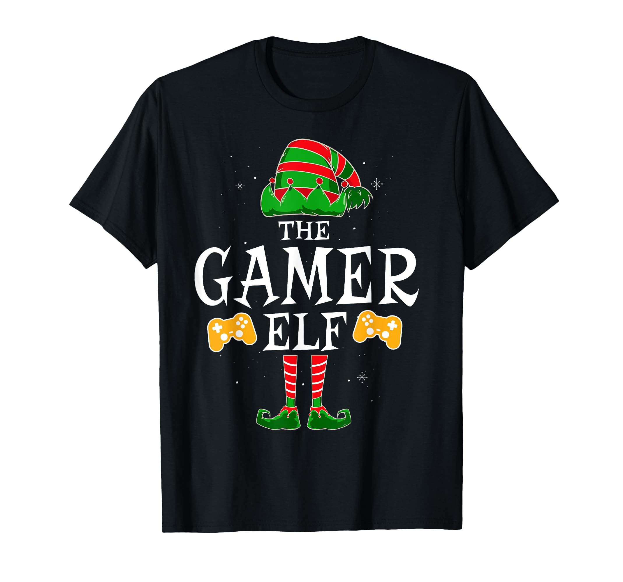 The Gamer Elf Group Matching Family Christmas Holiday Funny T-Shirt
