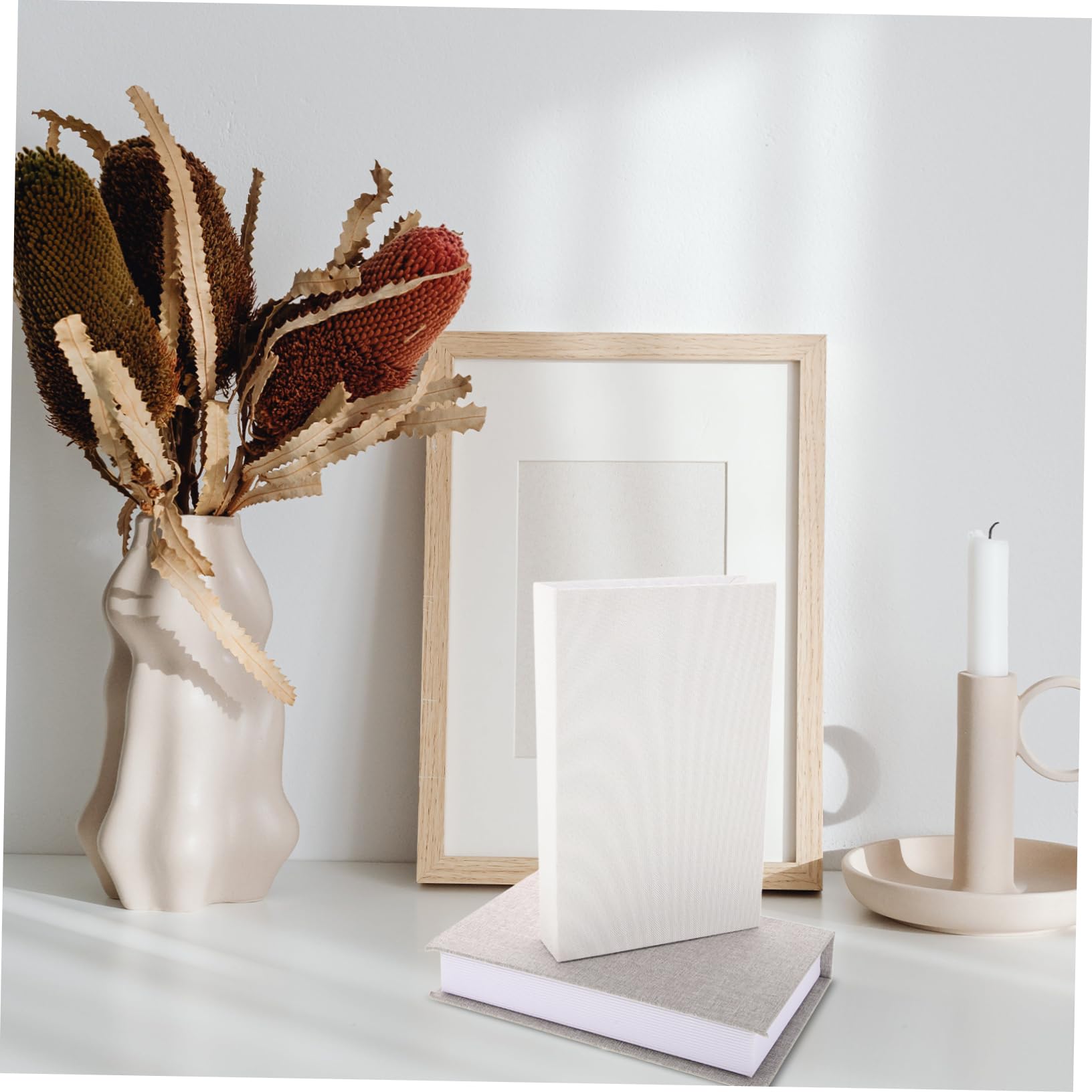 TOPPERFUN Rustic Fake Book Decor 2pcs Bookshelf Ornament Simulated Book Models Home Decor Bookshelf Adornment