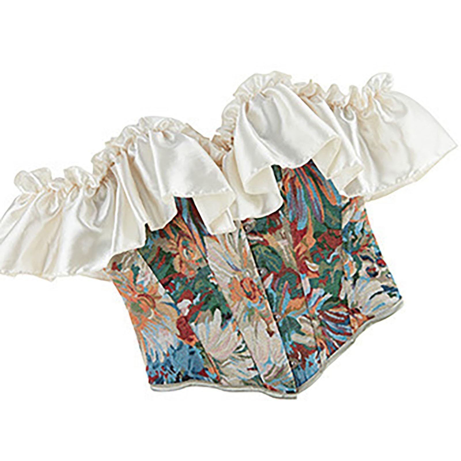 Elegante corsetto modellante con motivo a spina di pesce e lacci, corsetto da donna, moda versatile per tutte le occasioni