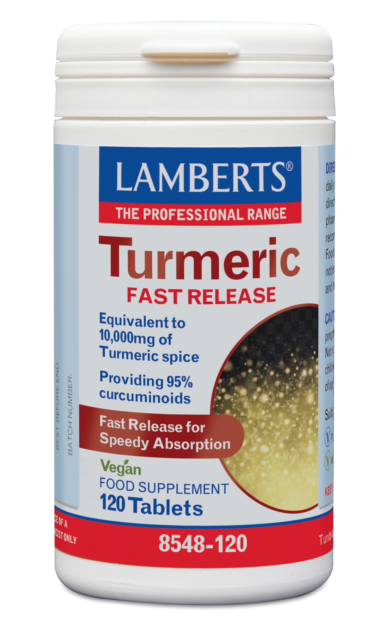 Lamberts Cúrcuma De Liberación Rápida - 120 Tabletas