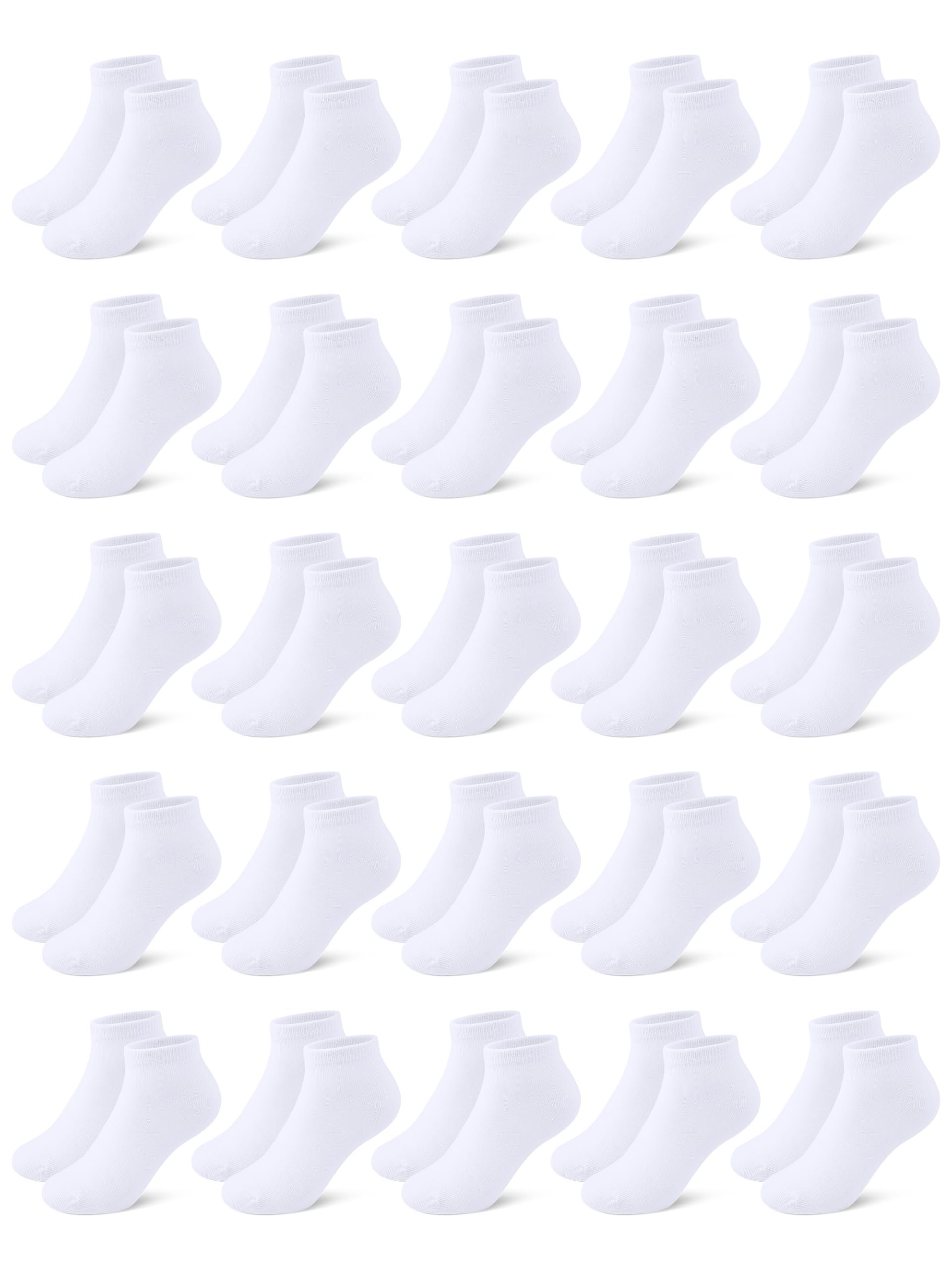 Cooraby 25 Pairs Kids' Socks Low Cut Socks Half Cushion Sport