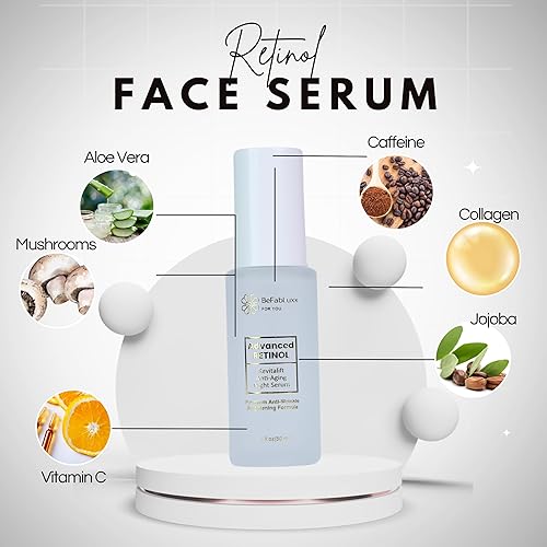 Miniatura 6 de Retinol Night Serum Complex - Suero facial antienvejecimiento que reafirma el ácido hialurónico para rostro y cuello, niacinamida, colágeno, C y E,