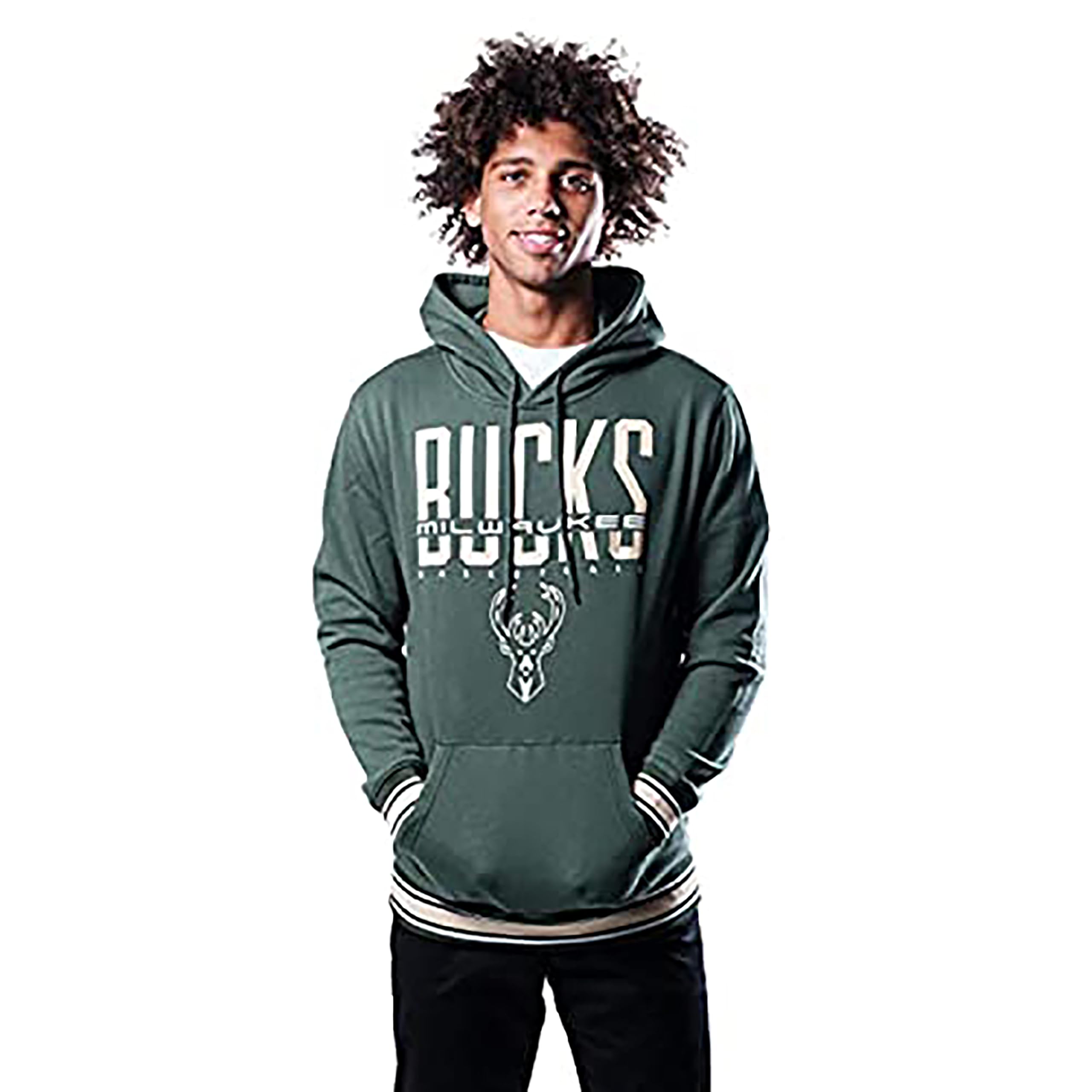 Ultra Game NBA Men's Stripe Soft Fleece Pullover Hoodie Sweatshirt