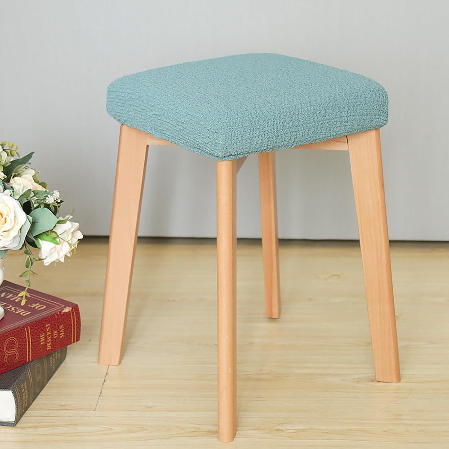Stool Covers Rectangle Set of 1/2/4 - Square Bar Stool Covers Dining Barstool Seat Covers, Chair Cover Chair Seat Slipcovers