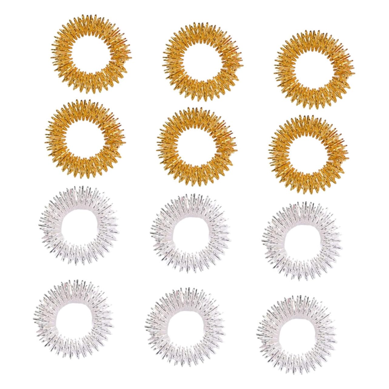 IWOWHERO 2sets Finger Roller for Boys and Girls Adults Spiky Acupressure Ring Set Sensory Finger Toys Ring for 20pcs*2