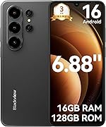 【SIMフリー・技適認証済】Blackview Wave10C スマホ 日本版 Android 16搭載｜Gemini AI対応｜16GB RAM+128GB ROM/1TB拡張｜6.88インチ大画面スマホ｜5000mAh長持ちバッテリー｜13MP+32MPデュアルカメラ｜顔認証・GPS・OTG対応｜専用ケース付き｜ブラック