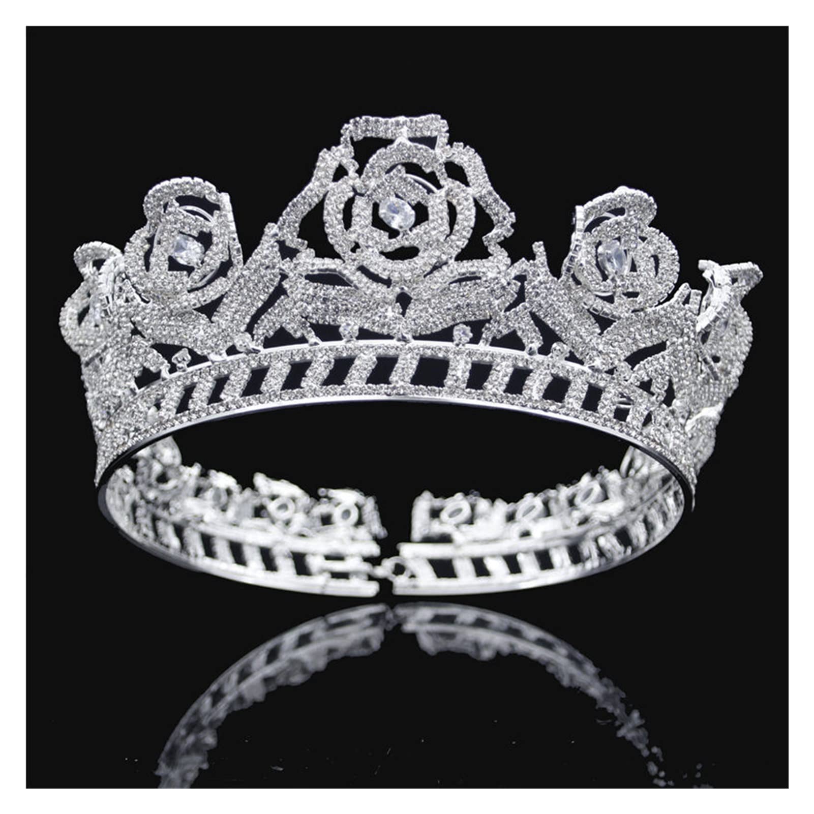 Tiara para niña y novia: corona de reina barroca para bodas y tocados 3