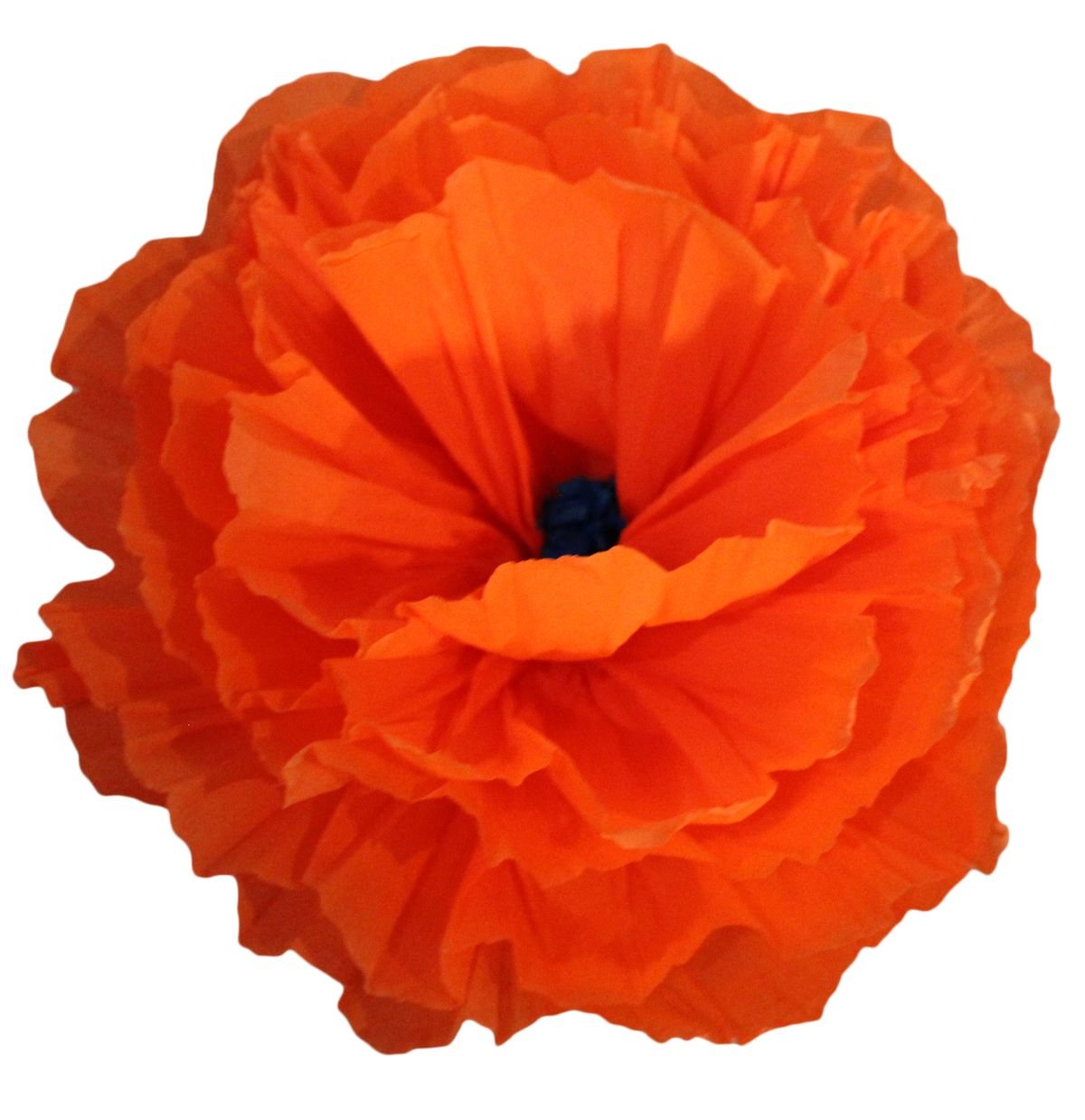 Mexican Paper Flower Set of 4 X-Large Tissue Paper Hand Made Party Fiesta Decor (Poppy)