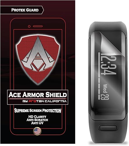 Paquete de 3 protectores de pantalla Ace Armor Shield resistentes a los golpes para Garmin vívosmart HR