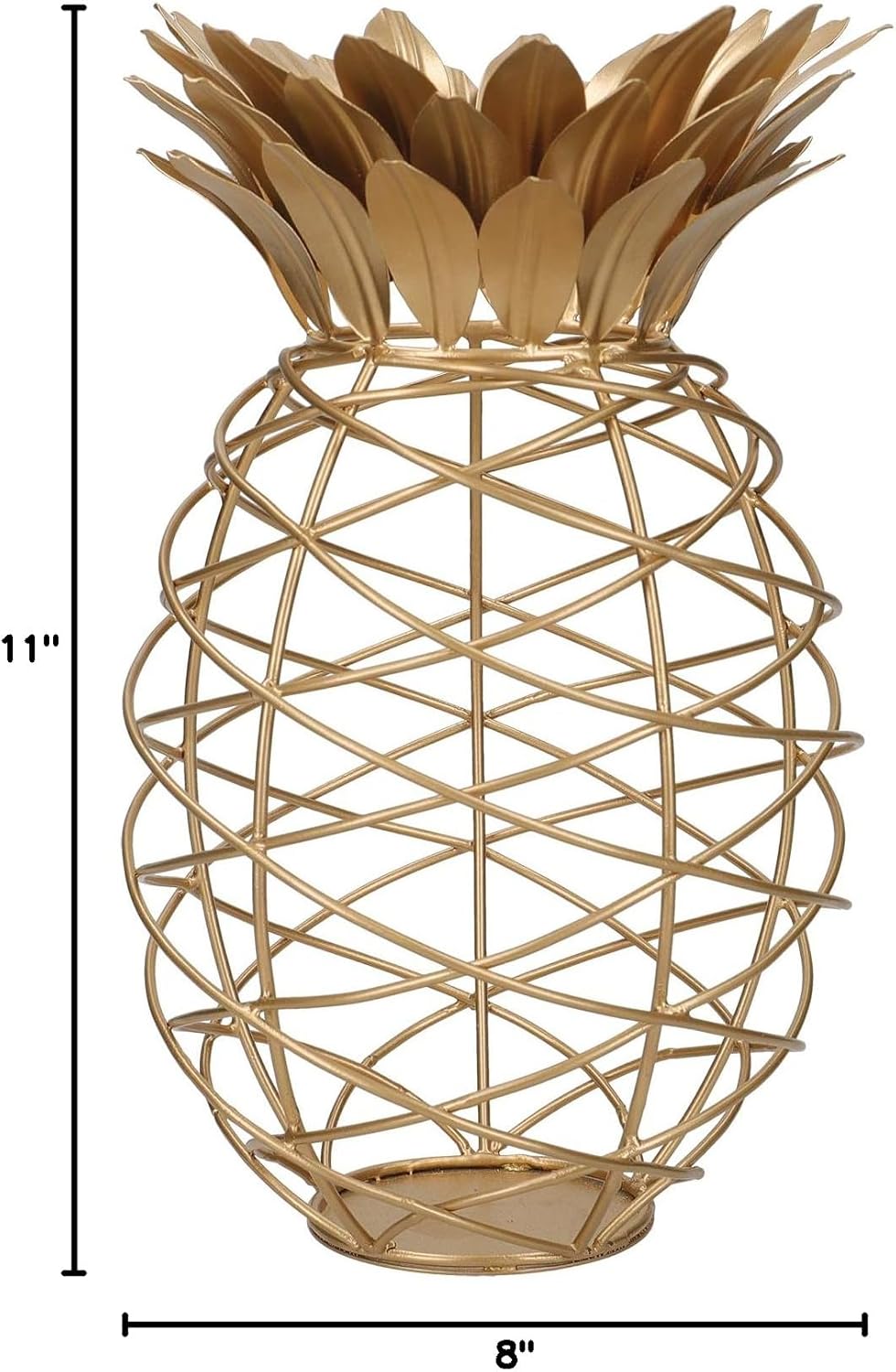 BarCraft BCCORKHOLDER Wine Cork Collector, Pineapple Shaped, Metal, Gold Coloured, 20 x 28cm