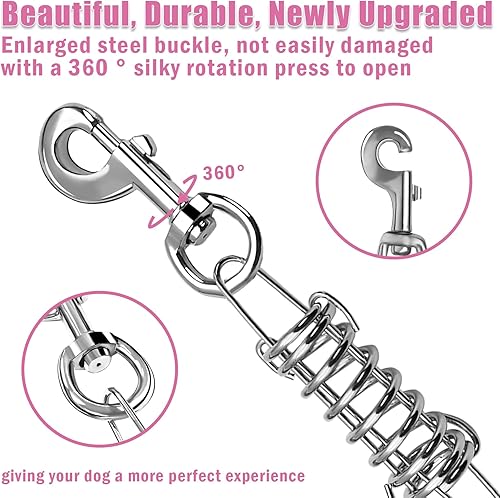 Miniatura 3 de Correa de perro de 12 pulgada para perros medianos y grandes de 4 pies, 6 pies, 10 pies, 15 pies, correa resistente para perro, correa