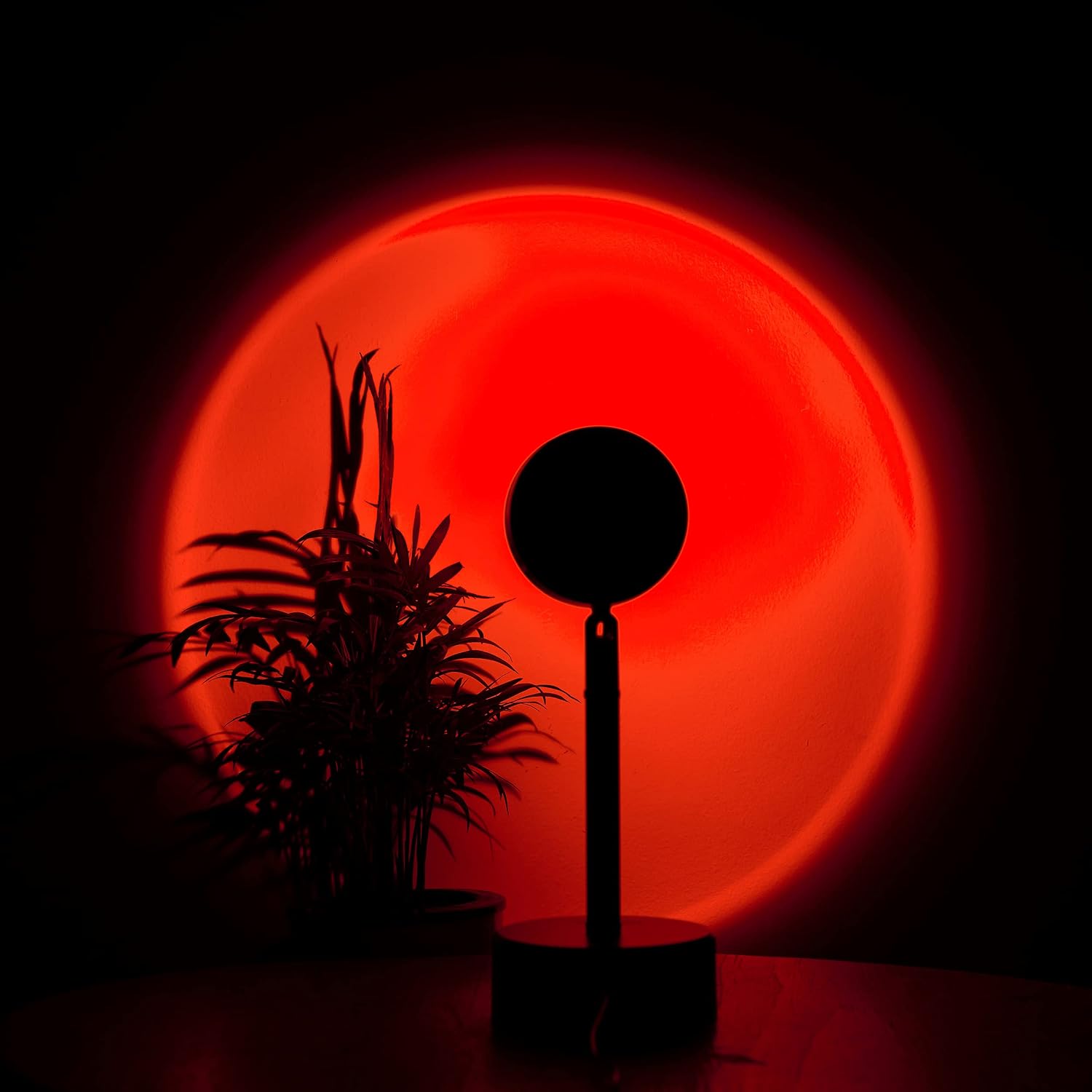 Sunset Lamp, Uittenrbr Sunset Projection Lamp 3 Colors in 1, UFO Sun lamp with USB, Romantic Visual LED Sun Light Night Lights Projector for Party Bedroom Crystal Decor (Sunset, Sunset Red, Wine Red)