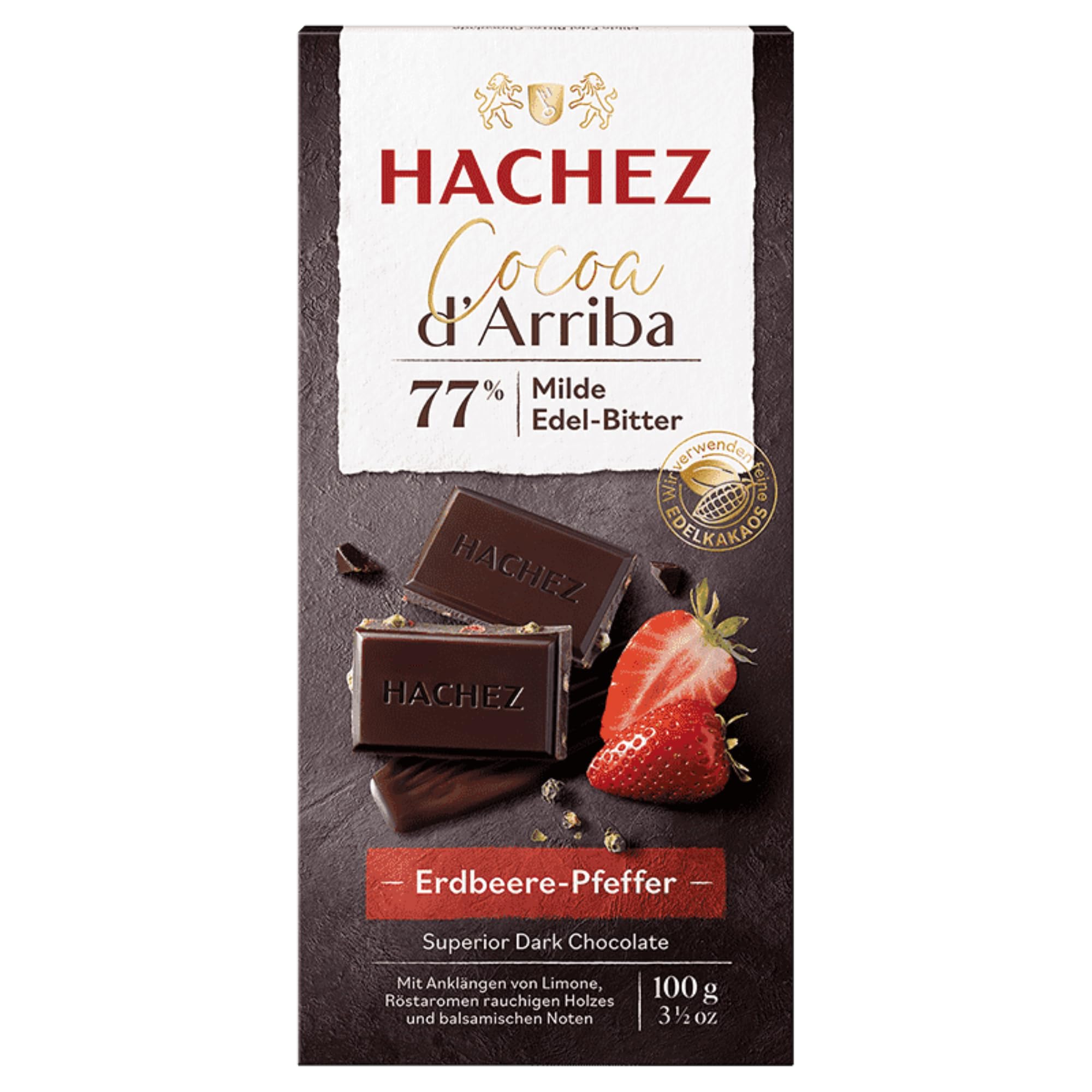 usy Bundle für Hachez Schokolade D'Arriba Erdbeer Pfeffer VPE (10x100g Tafel) + usy Block
