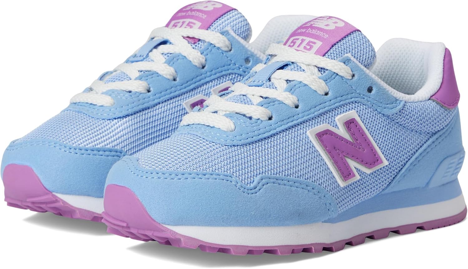 New Balance 515 V1 Lace-up Sneaker, Electric Sky/Passion Fruit, 11 Wide US Unisex Little_Kid
