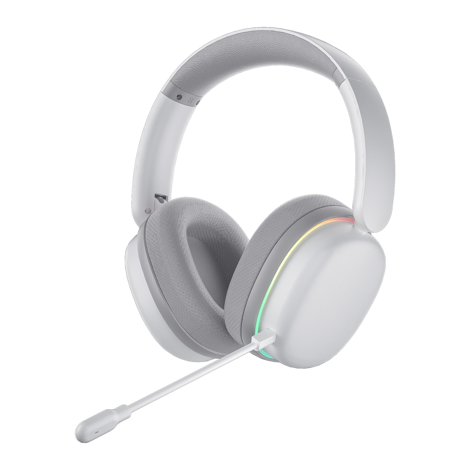 Aula G7 PRO Tri Mode Kablosuz RGB Gaming Mikrofonlu Oyuncu Kulaklığı 7.1 Surround Ses 40mm Driver Düşük Gecikme E-Spor Kulaklık Beyaz