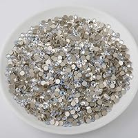 Vista 54 de Beadsland Diamantes de imitación de cristal con parte trasera plana, gemas redondas para arte de uñas y manualidades, pegamento fijo, violeta