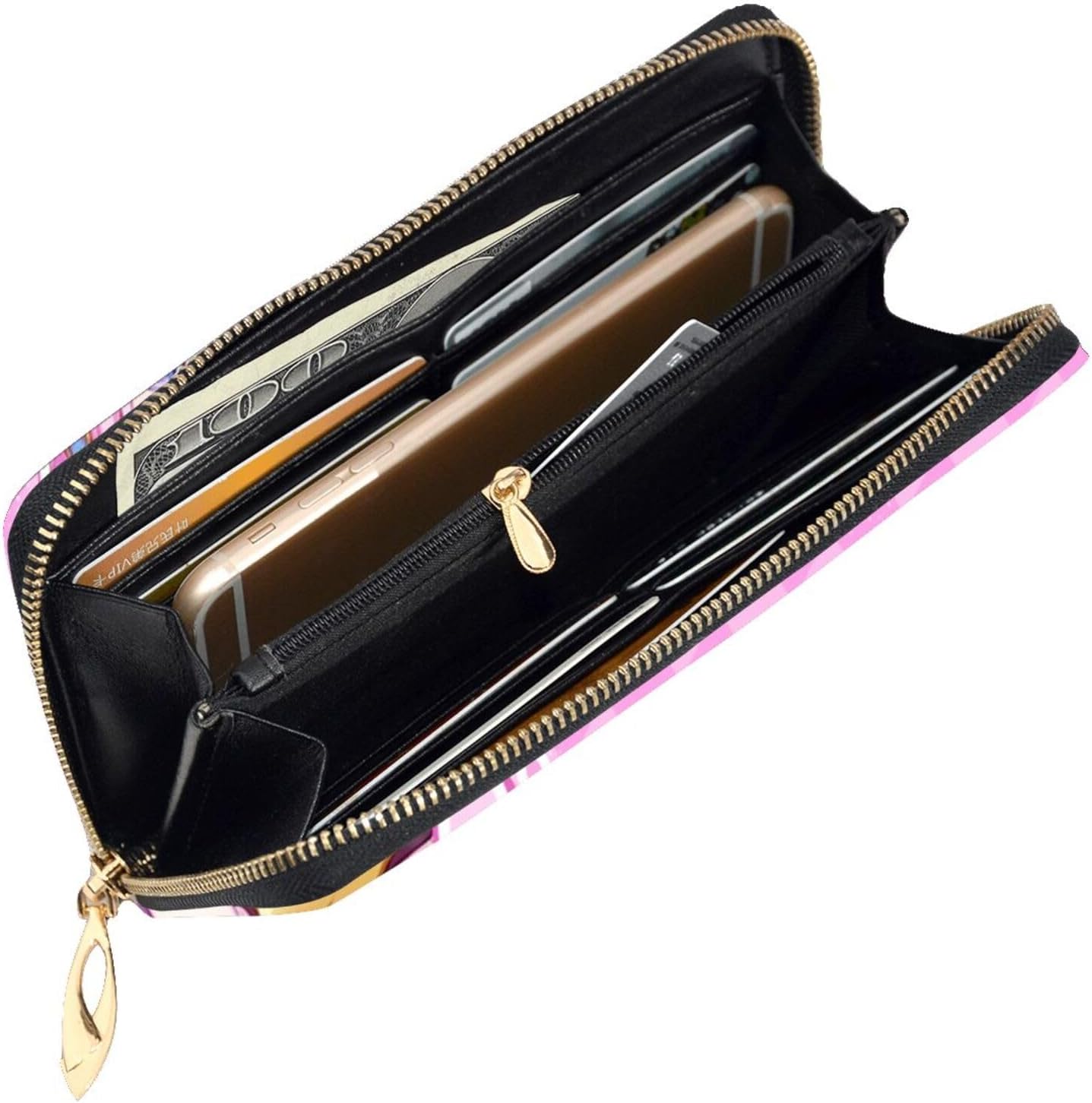(2) 財布おしゃれ長財布 財布 多机能 薄型二つ折り財布 大容量収納 【VANSON】 男女兼用