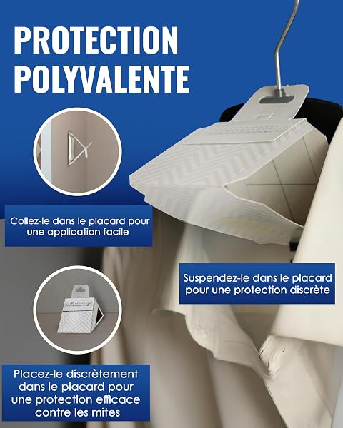 PIC Piège Mites Textiles – Anti Mites Textiles pour Armoire et Placard, Piège à Phéromones Non Toxique, Protection Anti Mites Vetements Longue Durée 3 Mois, Lot de 8 - 2