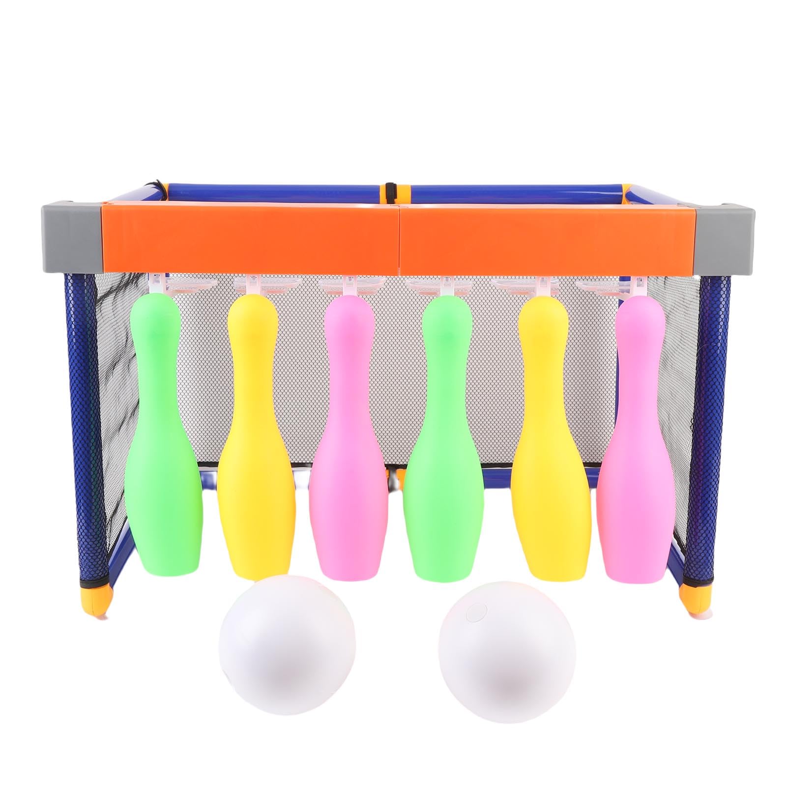 Juegos de Bolos para Niños, Juego de Bolos de Fútbol con 2 Bolas Iluminadas para Niños Pequeños, Juguetes Deportivos de Interior para – 6 y Portería de Fútbol