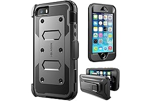 i-Blason ArmorBox Case for iPhone 5s – Black Full-Body Rugged Bumper Cover...