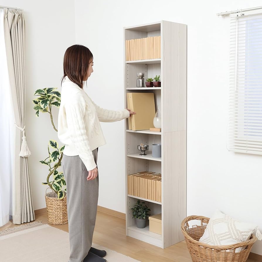 Amazon｜不二貿易 大型カラーボックス 本棚 収納ボックス スリム 6段