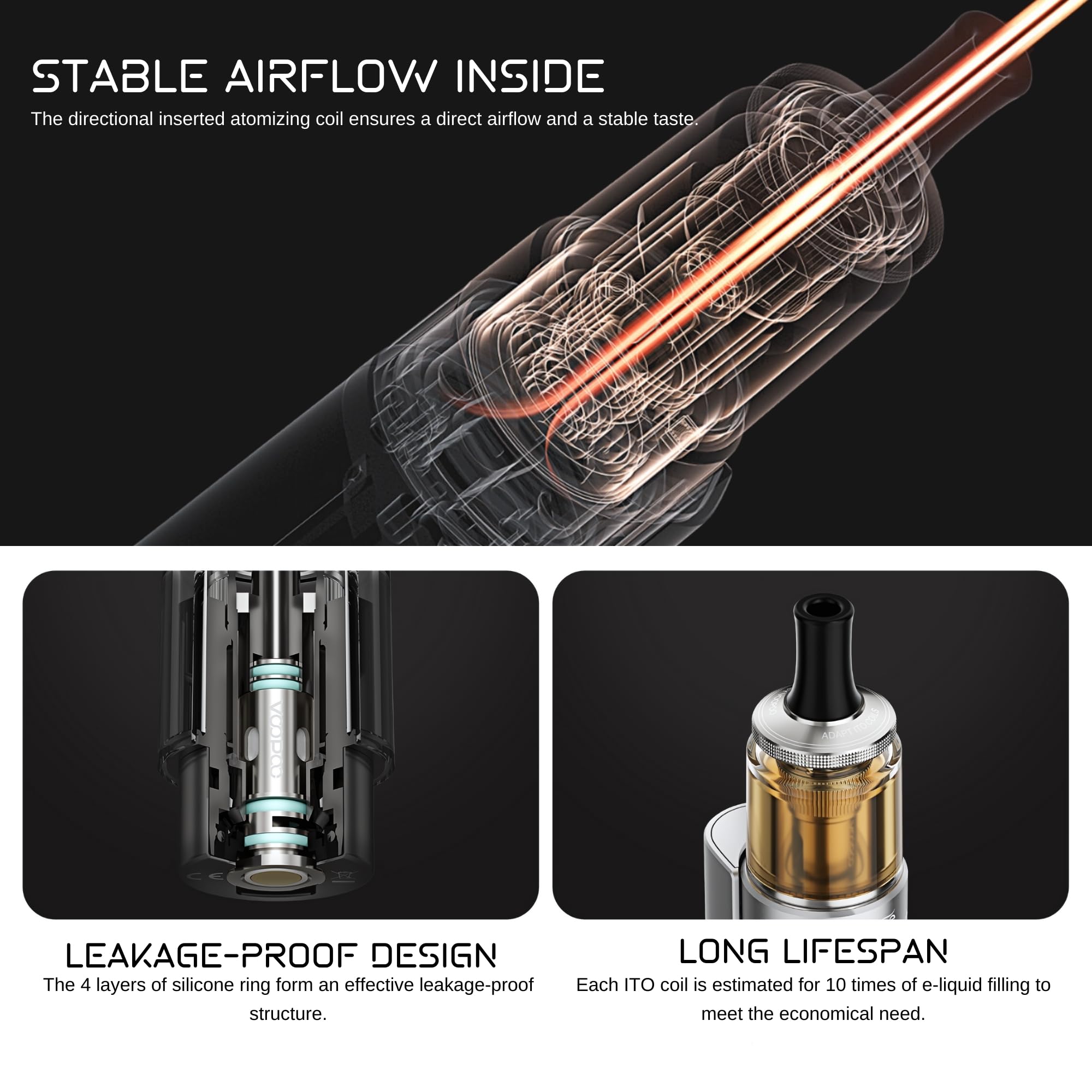 VOOPOO ITO-X Replacement Pods for VOOPOO Drag Q Kit