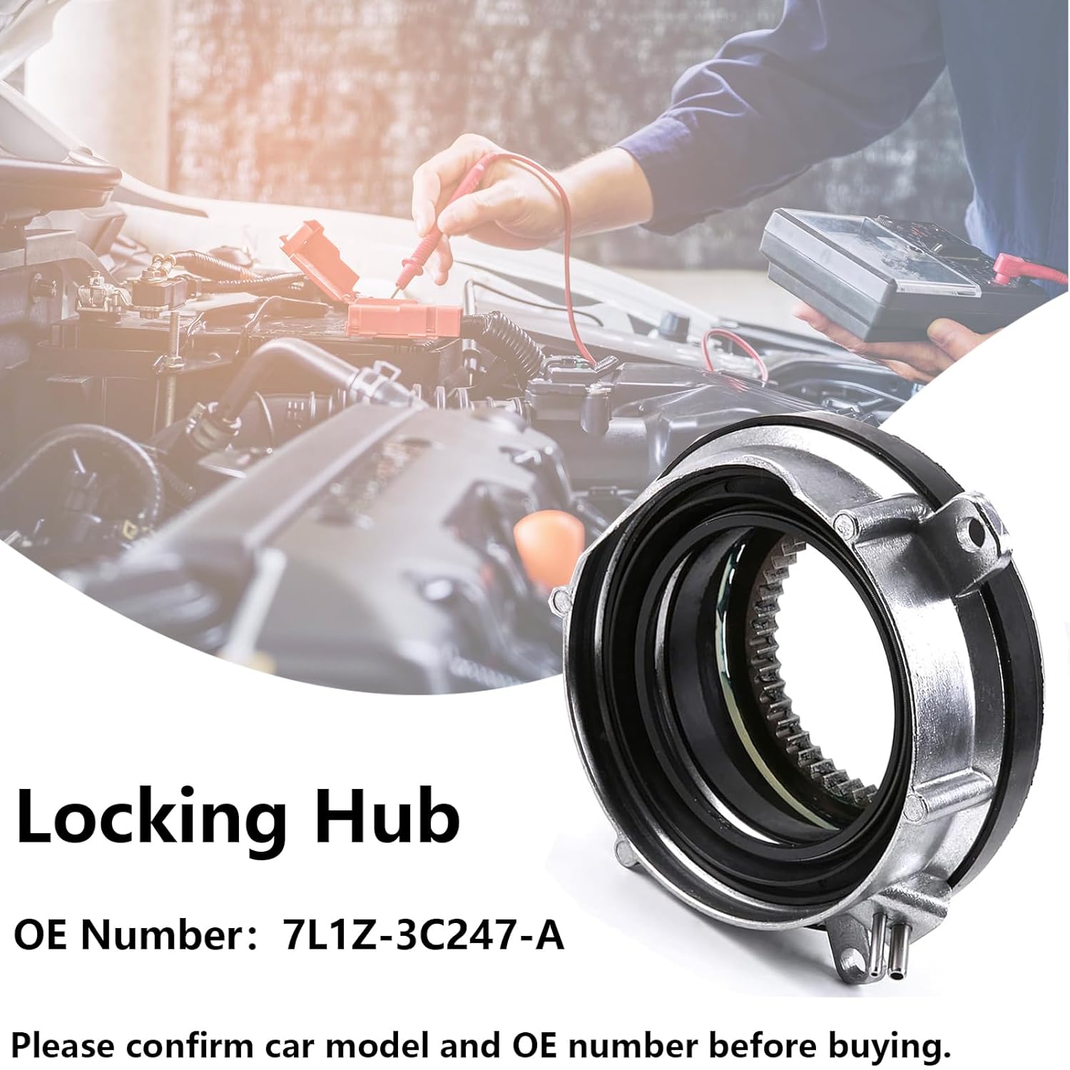7L1Z-3C247-A Lock Hub Actuator Locking Hub 4WD Actuator for Ford F-150 2004-2016