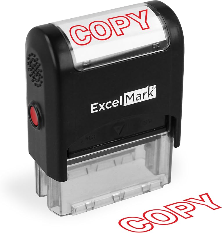 ExcelMark A1539 Copy Self-Inking Stamp - Red Ink
