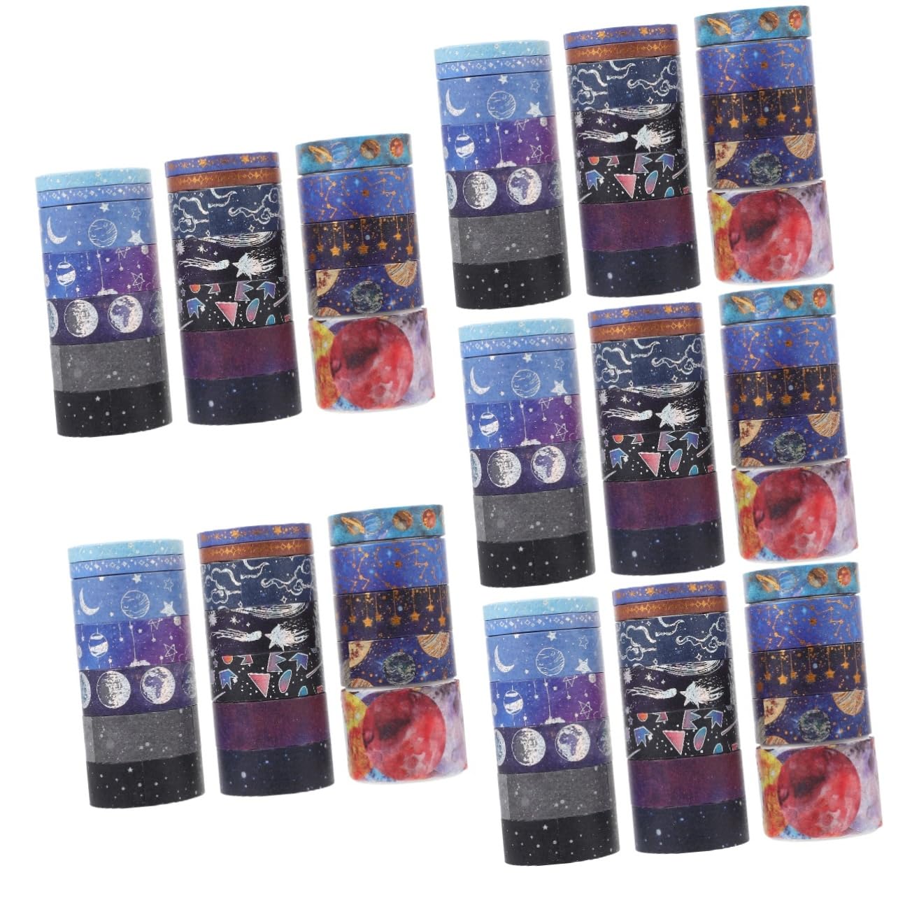 Uonlytech 5 Sätze Tape Set Handwerk Dekoratives Washi Tape Klebeband Zum Einwickeln Bastelband Washi-tape Für Scrapbooking Diy Klebeband Patch Aus Japanischem Papier 19 Rollen * 5
