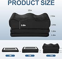 Vista 3 de HOMBYS Adjustable Height BBL Pillow After Surgery for Sleeping,High Density Foam BBL Recovery Pillow for Sitting After Surgery, Durable Butt Pillows