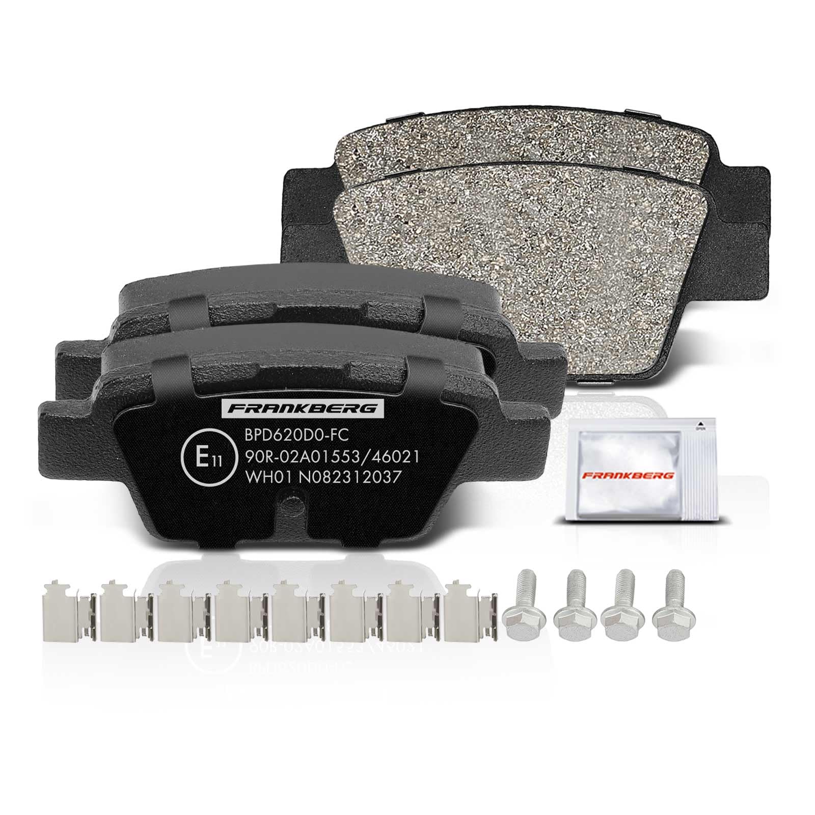 Frankberg Set freni incl. 2x Dischi Freno + 4x Pastiglie dei Freni Posteriore Compatibile con Bravo II 198 Stilo Multi Wagon 192 Stilo 192 Multipla 186 Replace# 77362768,77364590