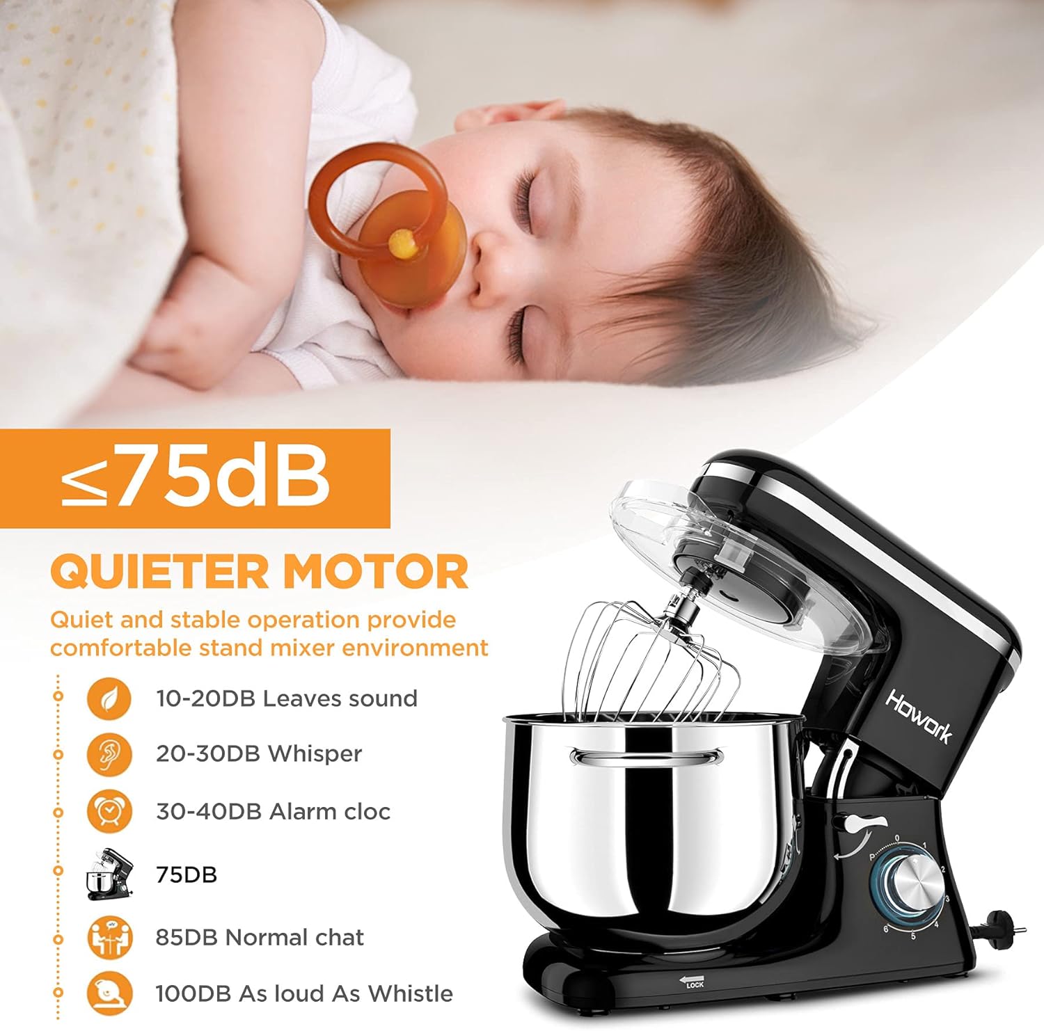 Tесh Dеаlѕ 🔥 HOWORK Stand Mixer, 8.45 QT Bowl 660W Food Mixer, Multi Functional Kitchen Electric Mixer With Dough Hook, Whisk, Beater, Egg White Separator(8.45 QT, Black)