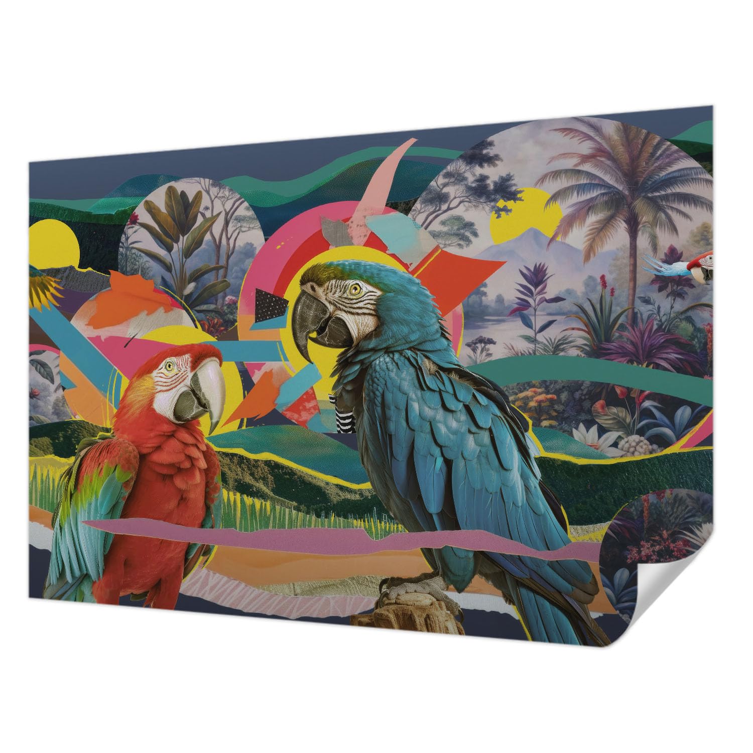Papier peint de haute qualité oiseaux exotiques intissé Tulup