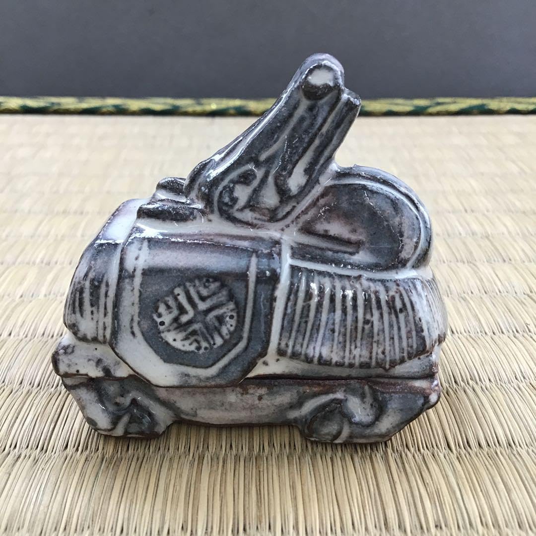 茶道具 香合 干支午香合 瑞峰作 共箱 S88KG