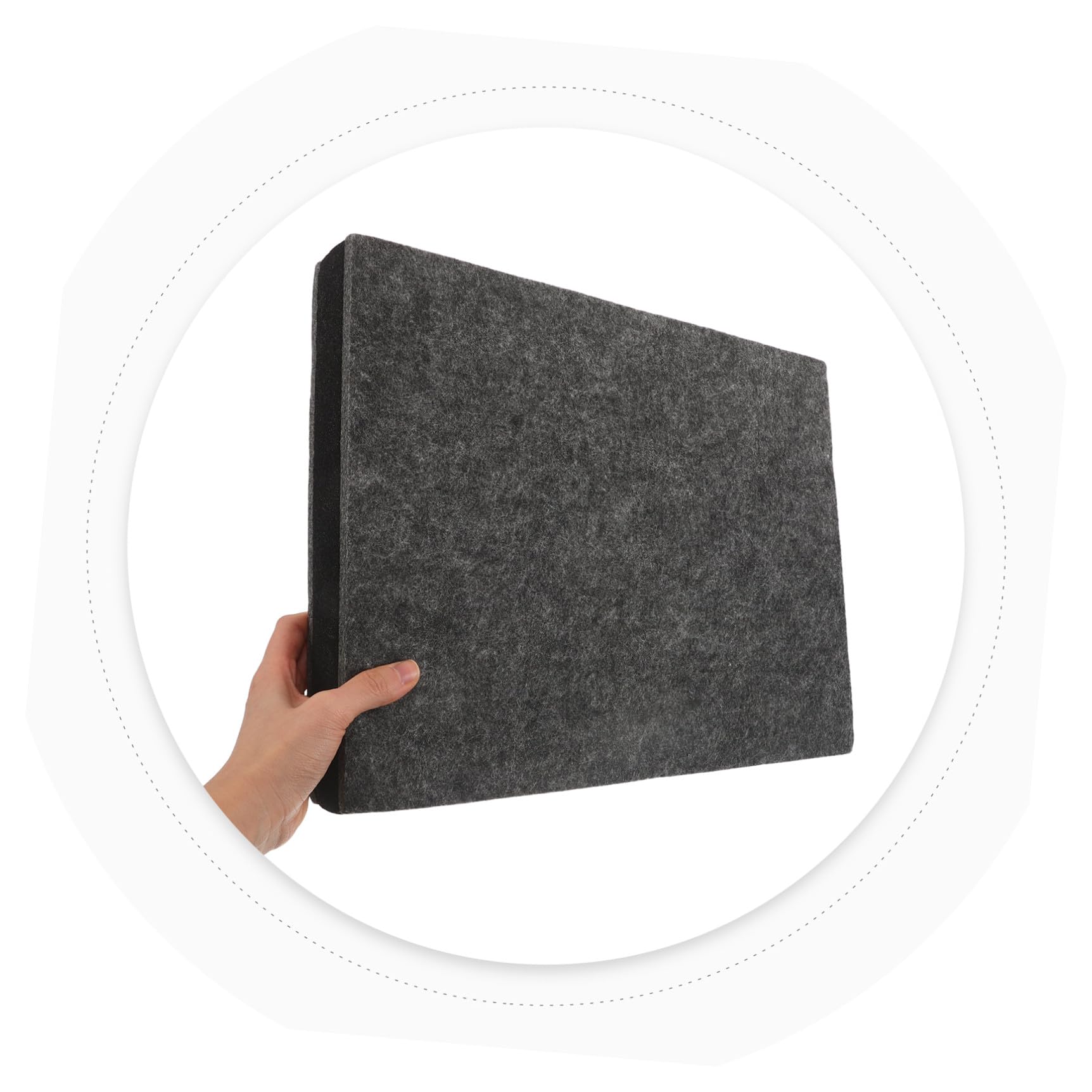 Tappeto Isolante Subwoofer 40x30 Cm, Cuscinetto Antivibrazioni | Poliestere Nero, Uso per Speaker e Bassi, Compatibilità, Tono Elegante e Semplice