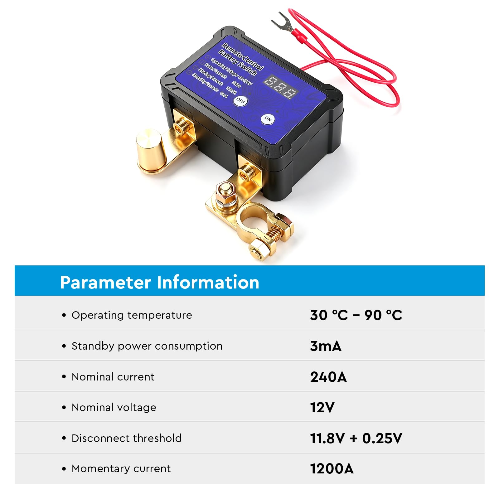 CPROSP Coupe Circuit Batterie 12v avec 2 Télécommandes