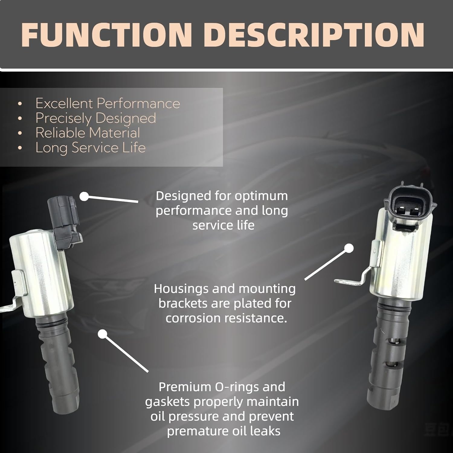Engine Variable Valve Timing Solenoid VVT Intake Exhaust Compatible with 11-14 200 07-09 SEBRING 08-14 AVENGER 07-12 CALIBER 09-20 JOURNEY 07-17 COMPASS PATRIOT 2.4L 4884695AB 4884483AC 917290 917291