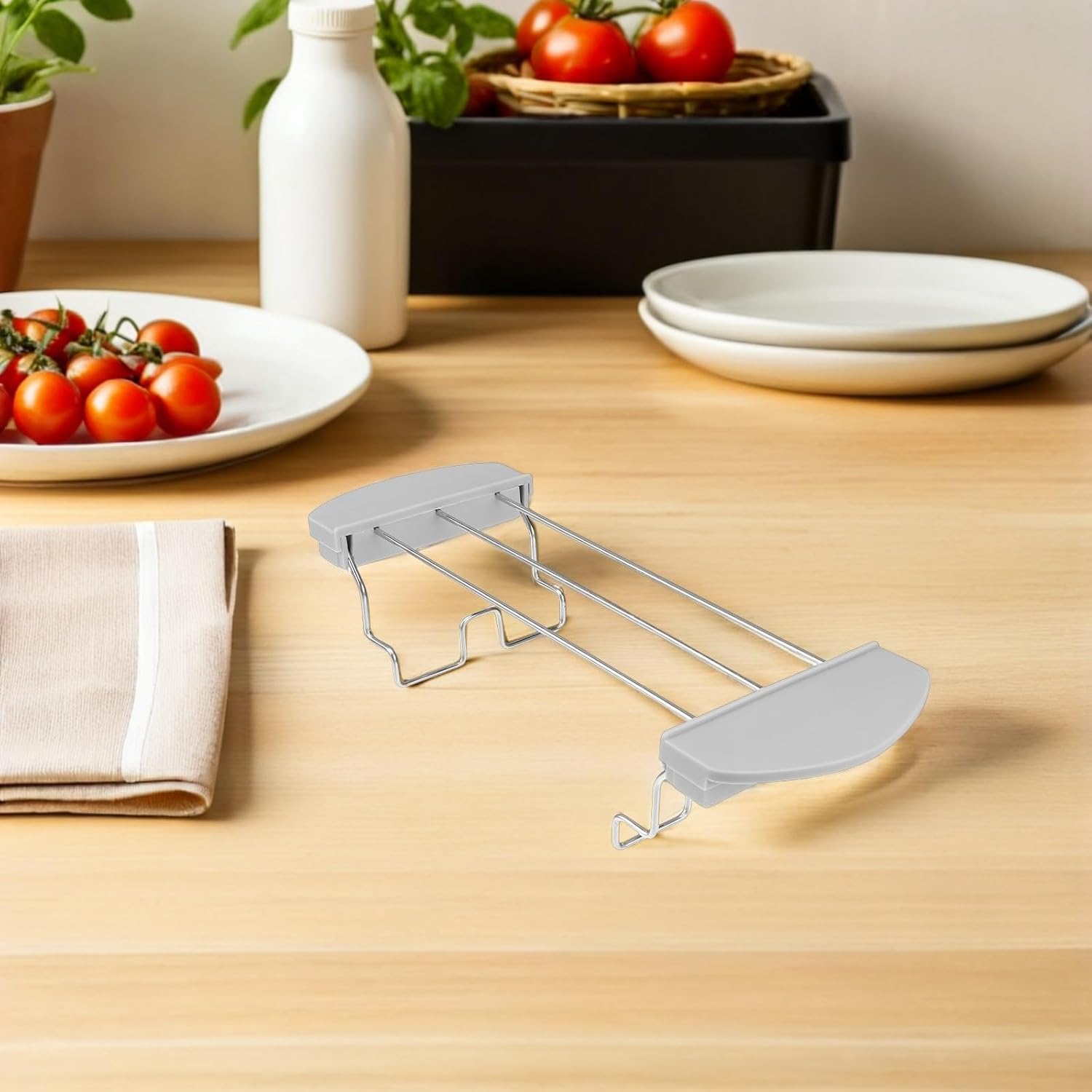 2pcs Toaster Grilling Rack for Bagel Halves, Metal Wire Design