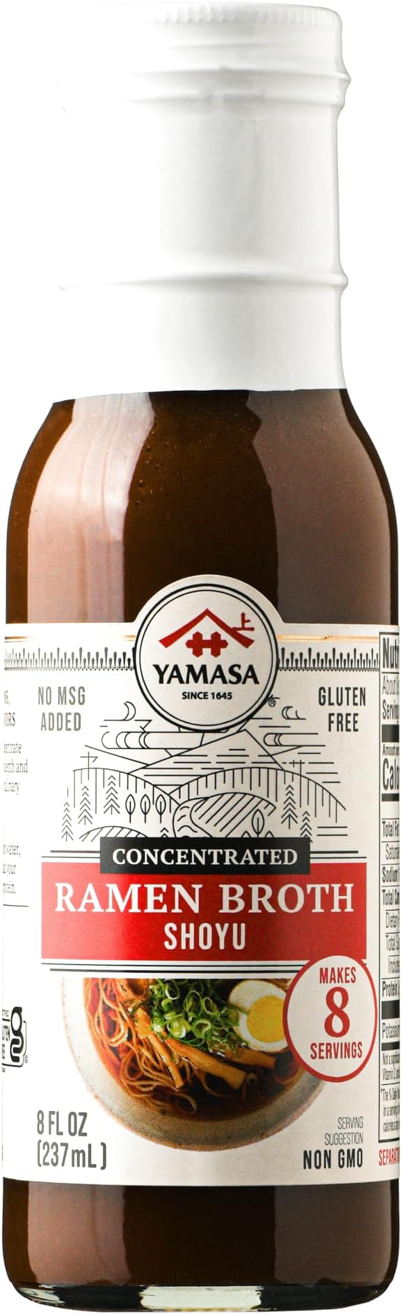 Artisanal Shoyu Ramen Broth Concentrate, Certified in the Japanese Tradition, Gluten Free, No MSG, Serves 8 Bowls, 8oz