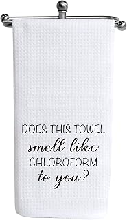 Does This Towel Smell Like Chloroform to You Funny Kitchen Towels, Flour Sack Towel, Funny Hand Towel for Bathroom Housewarming