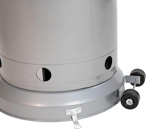 Miniatura 13 de Flash Furniture Sol Patio - Calentador de propano de acero inoxidable plateado de 40,000 BTU con ruedas para uso comercial y residencial, 7.5 pies