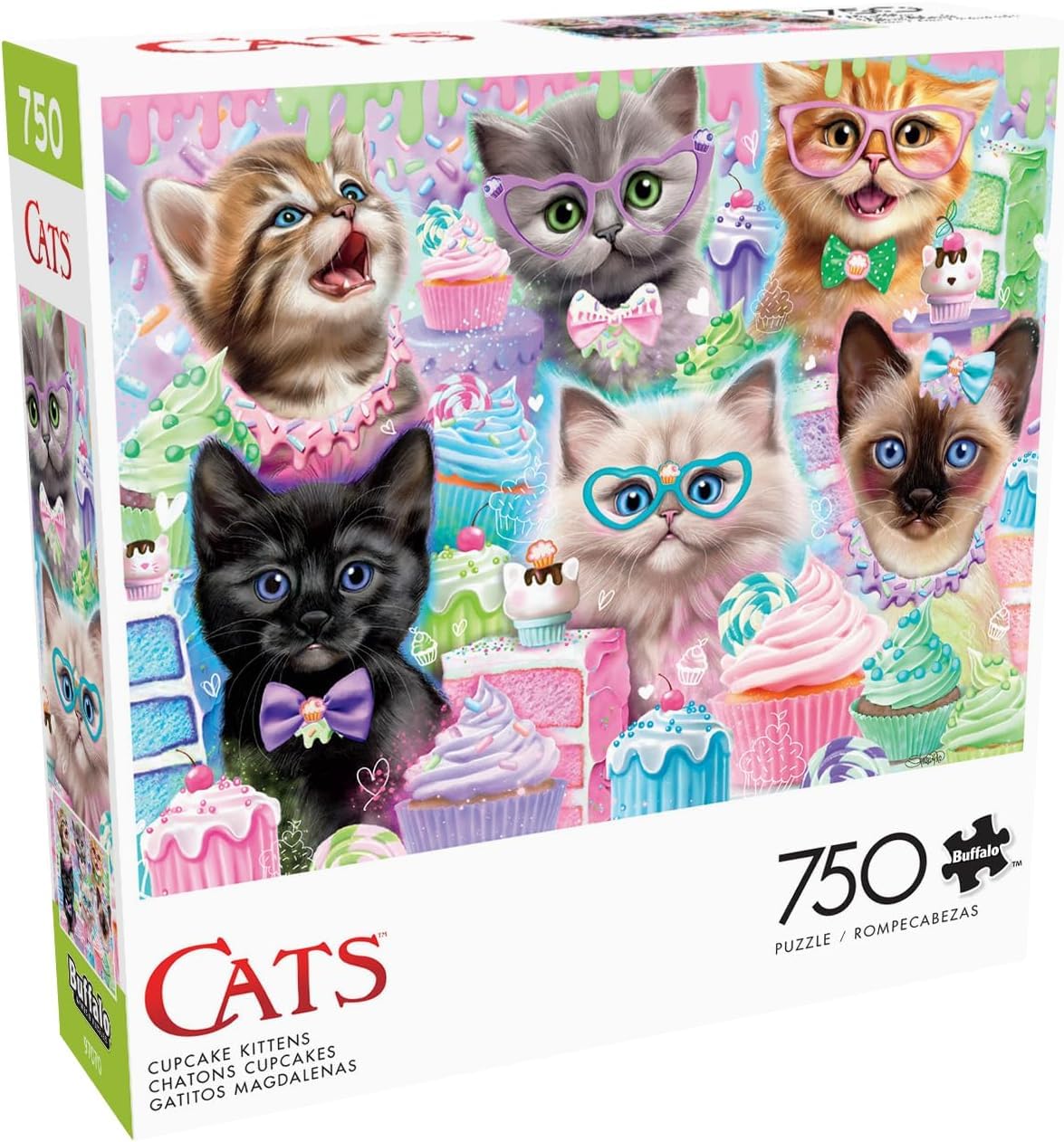 Buffalo Games Puzzle 750 Pezzi 'Pooches In Paradise', Con Cuccioli In Spiaggia Tropicale, Per Adulti, Poster Incluso - 2