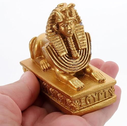 Miniatura 4 de Decoración para el hogar, estatuas de esfinge de resina, escultura de dios egipcios, acuario, estatua de esfinge egipcia antigua, estatua