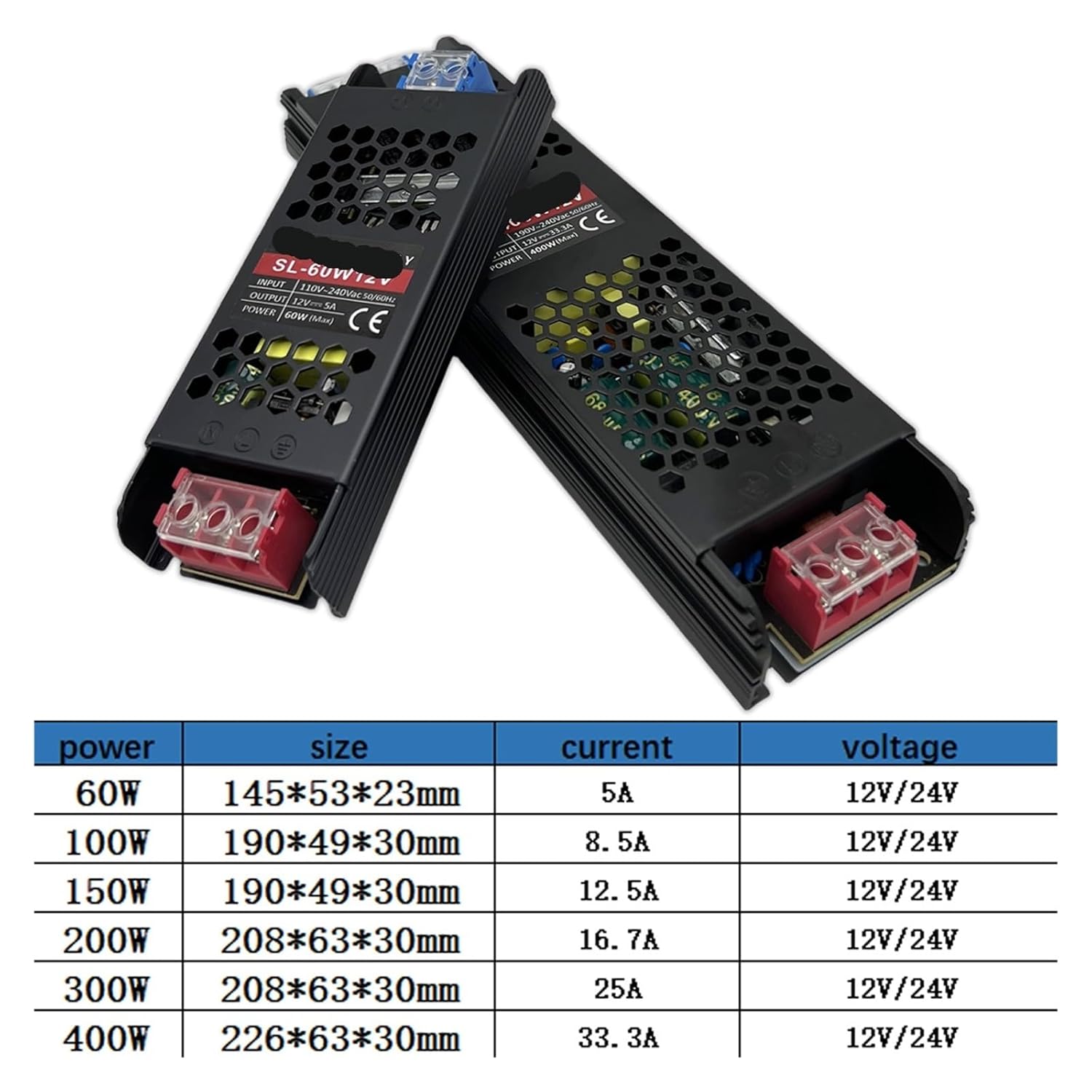 1PCS Controller LED DC 12V/24V(400W,12V)