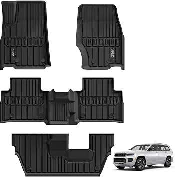 3W Floor Mats for Jeep Grand Cherokee L 2021-2026 7 Seat Only