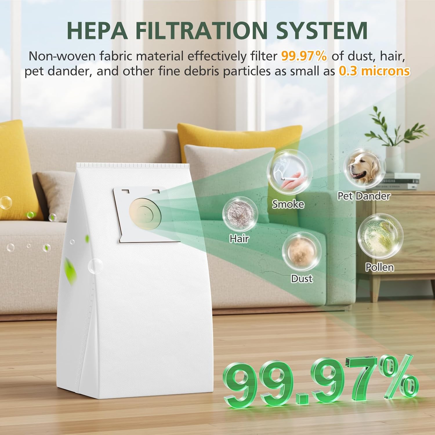 16Pack IB600 HEPA Vacuum Bags for Kenmore Intuition Upright Vacuum Cleaner BU4022, BU4020, BU4018, BU4050, BU3040,White